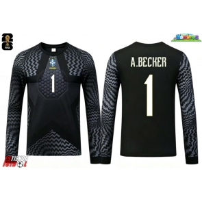 Brasil Alisson Becker #1 Portero Primera Equipación Mundial 2026 Manga Larga